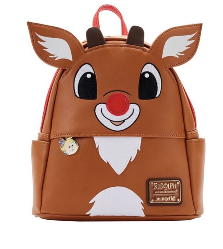 6641 Watercolor Snow Santa Claus Deer Christmas Backpack Purse Fashion Amazon.com: HUGS IDEA Leather Mini Backpack Merry Christmas  main image 4
