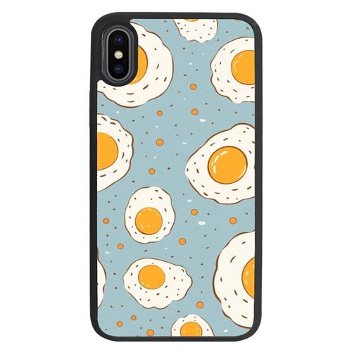 For iPhone SE4 16E 12 13 14 15 16 Pro Max Friendly Case cartoon drawn fried eggs - Picture 4 of 25