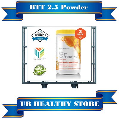 Youngevity Beyond Tangy Tangerine 2.5 Powder (3 PACK) - BTT Supplement