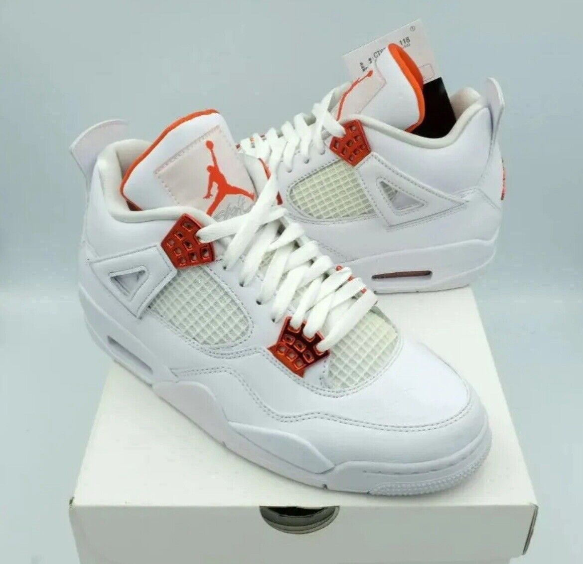 Size 7.5 - Air Jordan 4 Retro Orange Metallic CT8527-118 Size 7.5 - Air Jordan 4 Retro Orange Metallic CT8527-118