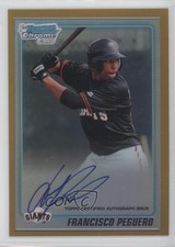 2010 Bowman Chrome Prospects Gold Refractor 29/50 Francisco Peguero Auto 0b0