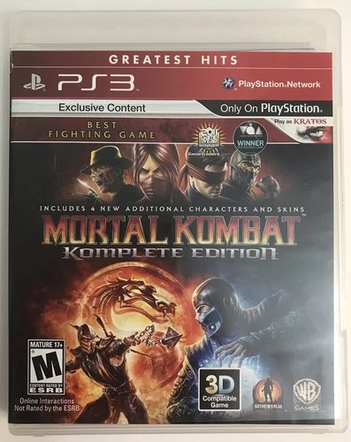 Mortal Kombat Komplete Edition (Sony Playstation 3 PS3 Greatest Hits, 2012) CIB