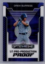 Drew Burress 2025 Leaf Optichrome Baseball 1/1 Pre Production Proof