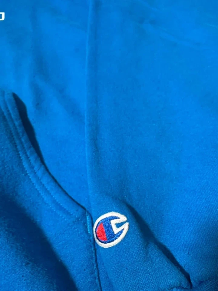 Hoodie Champion Crystal Mountain Usa Vintage Homme Bleu Taille XL 3 - Photo 2/4