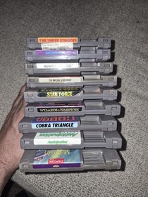 Nintendo NES Game Lot 9 Little Mermaid Three Stooges 