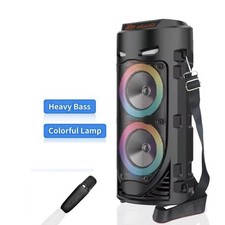 Party Speaker  Dual 6.5"  w/ Bluetooth karaoke Machine wireless Microphone