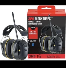 3M Worktunes Connect + AM/FM Wireless Hearing Protector with Bluetooth Technolog