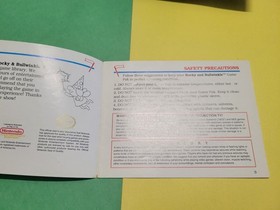 The Adventures of Rocky And Bullwinkle & Friends Nintendo NES Instruction Manual