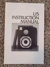 manuale istruzioni altoparlante JBL L15 vintage