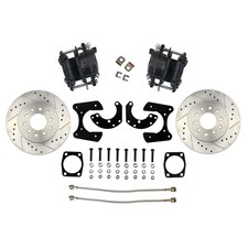 Ford Old Style Rear Disc Conversion Kit Cross-drilled And Slotted Wo Cable