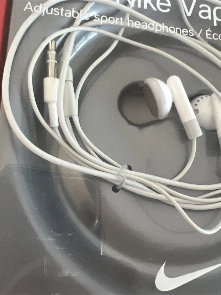 Auriculares deportivos con cable ajustables blancos Nike Vapor Philips PROBADOS y caja Foto 4 de 4