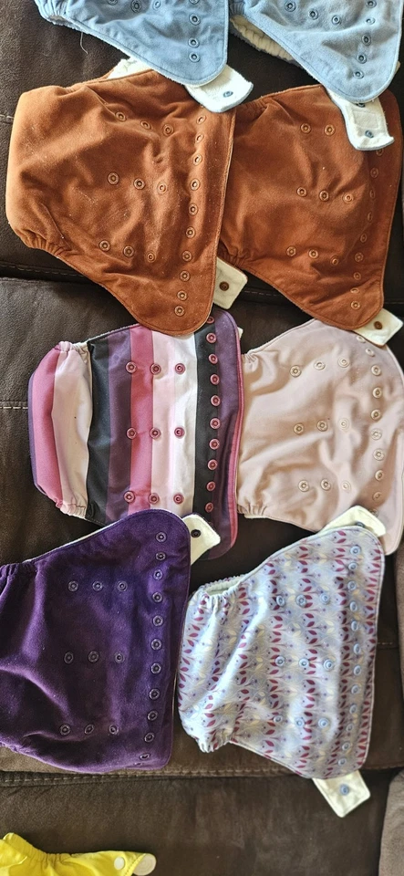 Pre-owned Random Assorted Baby Cloth Reusable Diapers Covers Lot Newborn & Up - Image 2 of 4