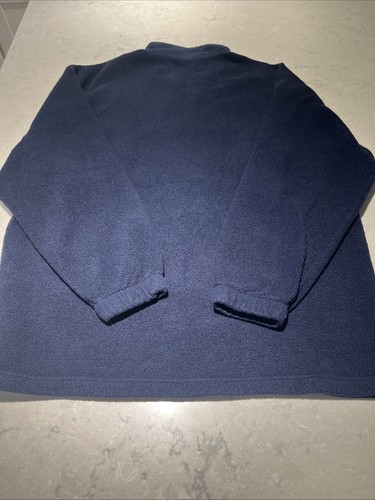 Perry Ellis America Fleece Sweater Men's Large Blue/IrangeLong Sleeve 1/4 Zip - Picture 9 of 10