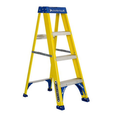 #ad Louisville Ladder 4#x27; Fiberglass Step Louisv 8#x27; Reach 250 lbs Load Capacity FS $58.90