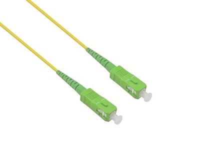 helos LWL Patchkabel OS2 Simplex 2,0mm SC/APC-SC-APC 9/125µm gelb 1m LSZH