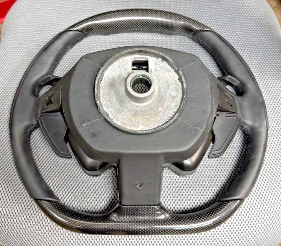 Ferrari OEM F8 Steering Wheel Upper and Lower Carbon Fiber W LED's 860622