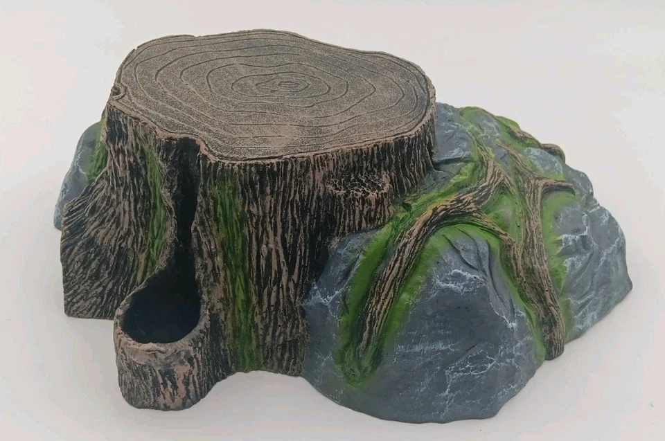 15" Decoraciones Acuario Grande Reptile Tanque Decoración Terrario Suministros Roca Cueva Foto 3 de 4