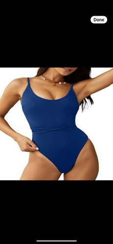 Traje de Baño ZAFUL Talla Pequeña Una Pieza/Acanalado/Espalda Abierta/Control Abdomen Nuevo con Etiquetas Mediano - Imagen 6 de 8
