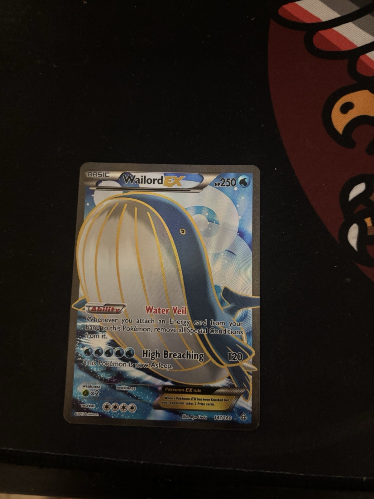 Wailord EX Full Art Holo Card 147/160 XY-Primal Clash Ultra Rare Nm