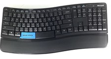 Microsoft Sculpt Comfort Keyboard Wireless Black KGR1173 Mod. 1531 No Receiver