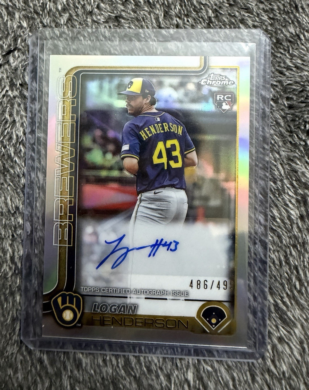 Topps 2025 Chrome Update Logan Henderson #AC-LH RC Auto Refractor 486/499