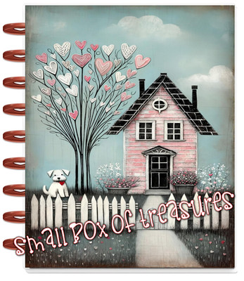 House w/ White Picket Fence Cover Set 4 use w/ Classic Happy Planner~