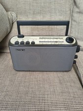 Sony ICF-903L Radio 4 Bands FM/SW/MW/LW. Grey Portable Working. No Mains Lead