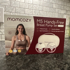 Momcozy M5 Hands-Free BPA Free Double Electric Breast Pump Set White 24mm