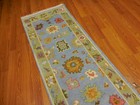 Turkish Oushak Rug,Geometric Multicolored Area Rug,Handmade Bohemian Rug 2x8.2 — photo 8