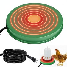 2 Pack Chicken Water Heater for Winter, 125W Poultry Waterer 2 PACK, Green