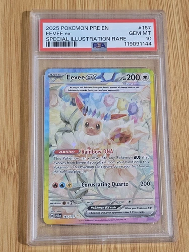 2025 POKEMON PRE EN-PRISMATIC EVOLUTIONS #167 EEVEE EX SIR PSA 10