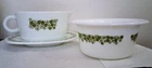 Corelle Crazy Daisy Spring Blossom, Gravy Boat, Saucer Plate And Butter Bowl
