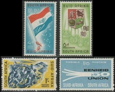 Stamps South Africa 1960 The 50th Anniv. of Union of South Africa Sc#236_39 MNH