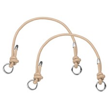 2Pcs Leather Purse Strap, 15.75 Inch PU Bag Handle, Khaki, Silver Buckle