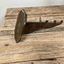 Vintage Victorian Brass Wall Hooks Hanger Decorative Hat Coat Rack Holder O1