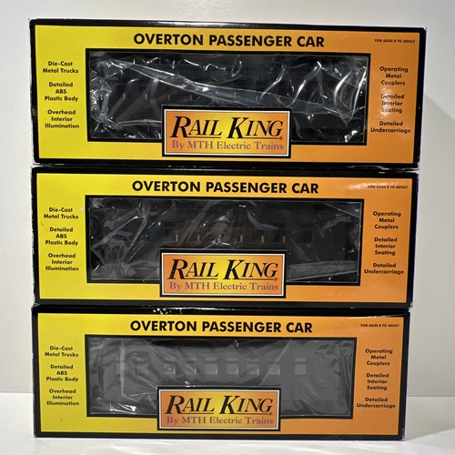 (3) vagones de pasajeros MTH Rail King 30-6409 Pullman Overton verde | Zustand: Used