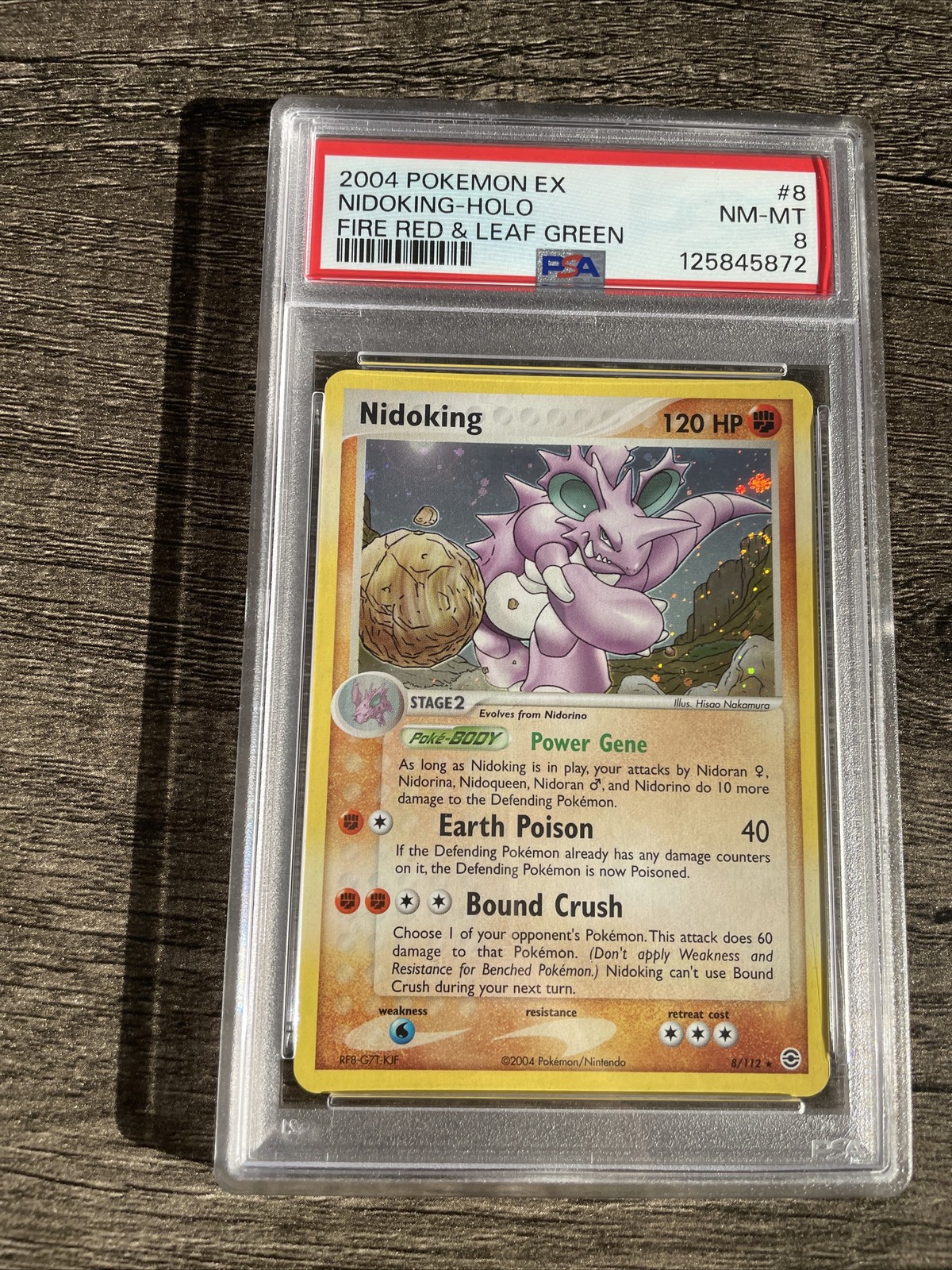 Nidoking 8/112 FireRed & LeafGreen Holo PSA 8