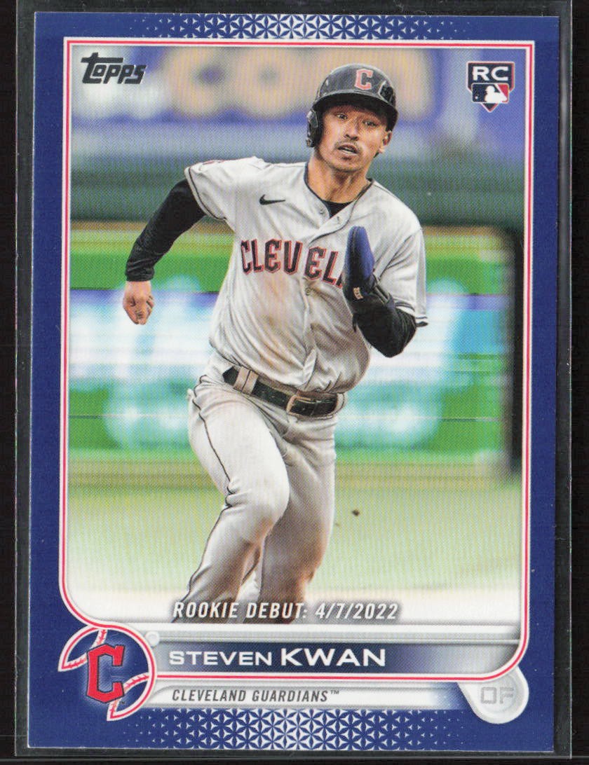 2022 Topps Update #US54 Steven Kwan Royal Blue Rookie RC
