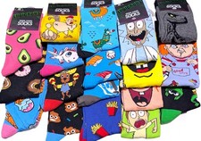 Funny Novelty Silly Unisex Crew Socks Various Styles One Size Fun Unique Socks