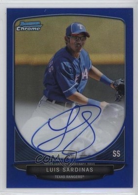 2013 Bowman Chrome Prospects Blue Refractor /150 Luis Sardinas #BCP-LS Auto 2f9
