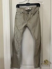 Boys Levi's 511 Slim Fit Jeans Size 14 Reg 27x27 Beige Cotton Polyester Blend