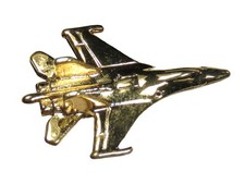 Gold Tone General Dynamics F-16 Fighting Falcon Lapel Collectible