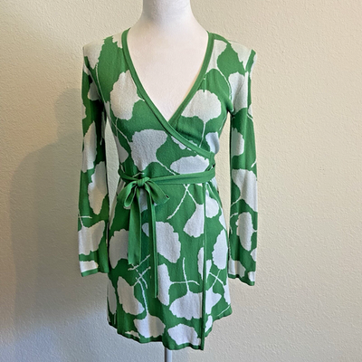 Diane Von Furstenberg for Target Wrap Dress Ginkgo Green Knit Sz XXS | eBay