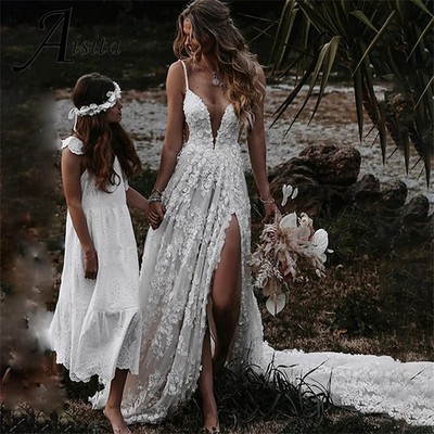 A-Line Bride Dresses V Neck Spaghetti Strap Court Train Lace Wedding Dresses | eBay A-Line Bride Dresses V Neck Spaghetti Strap Court Train Lace Wedding Dresses | eBay