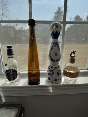 LOOK Blanton's Bourbon+ Don Julio 1942 +Clase Azul +Chivas Regal 18 Empty Bottle