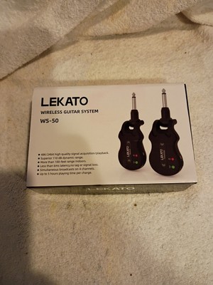 LEKATO WS-50 Wireless Guitar System Transmitter Receiver Electric Guitars Bass 