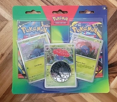 Pokemon TCG Vileplume Gloom Oddish 2-Pack Blister 3 Foil Promos SEALED New Packs