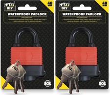 2PCS 40mm Padlocks with Keys Outdoor Shed Gate Security Lock