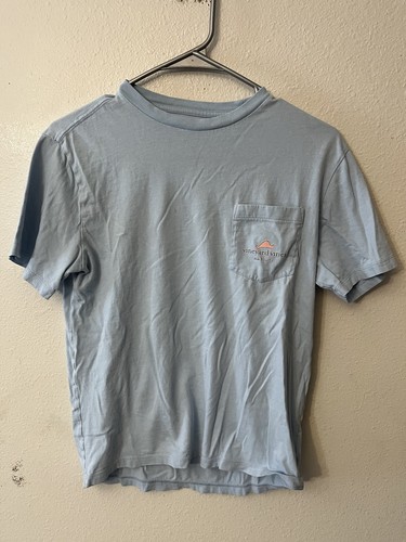 Vineyard Vines T Shirt Mens Size XS Blue Oak Bluffs Logo Pocket Short Sleeve