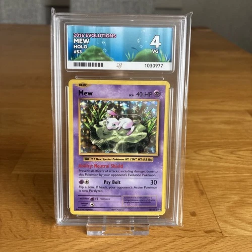 Mew 53/108 Holo 2016 Evolutions ACE 4 (VG) Graded Pokemon Card